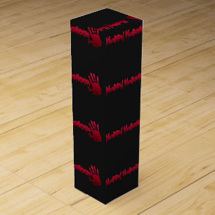 Happy Halloween w/hand Wine Box