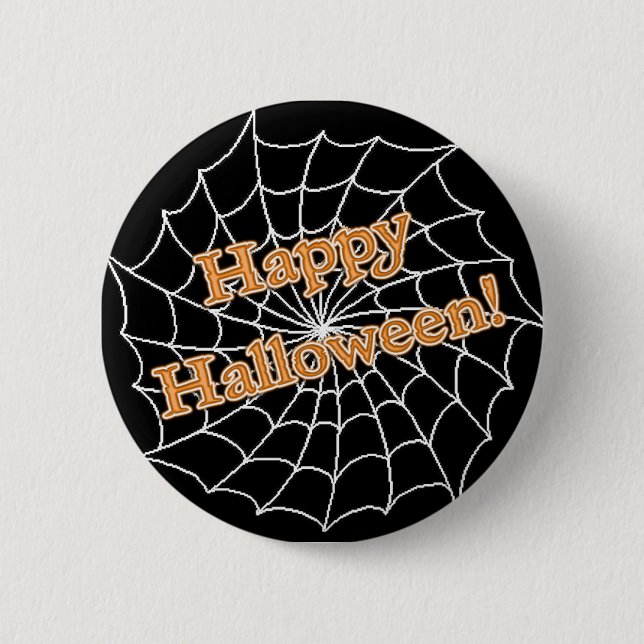 Happy Halloween Web Pinback Button (Front)