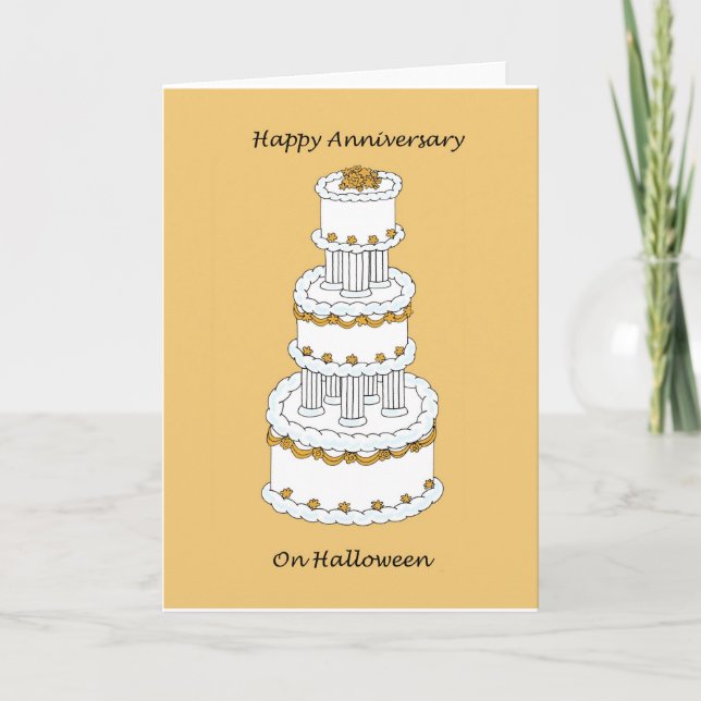 Happy Halloween Wedding Anniversary Card (Front)