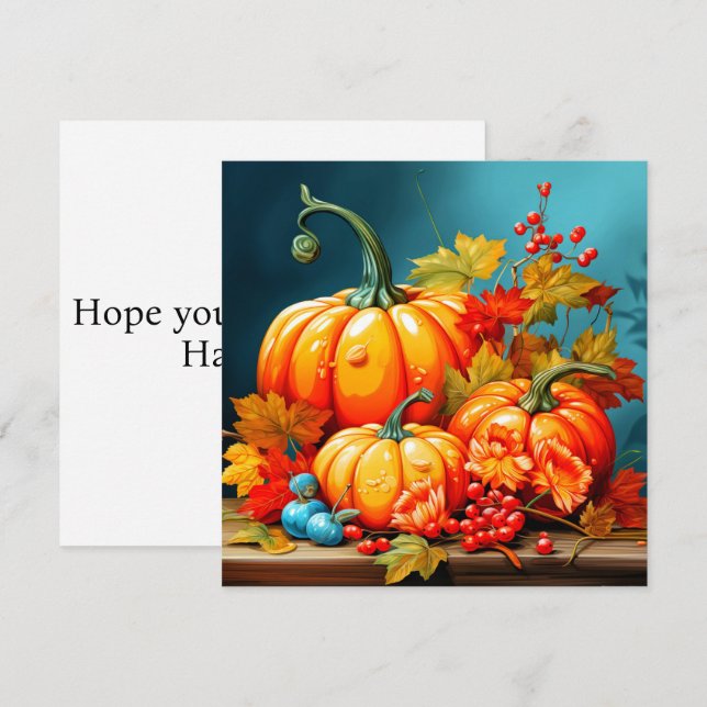 Happy Halloween | Welcome Autumn Season Card (Front/Back)