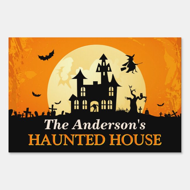 Happy Halloween - Welcome to Creepy Haunted House Sign