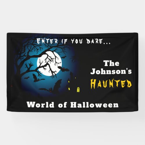 Happy Halloween  Welcome to Scary Haunted House Banner
