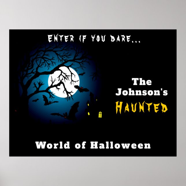 Happy Halloween | Welcome to Scary Haunted House Poster (Front)