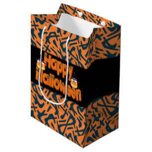 Happy Halloween Whimsical Text Gift Bags