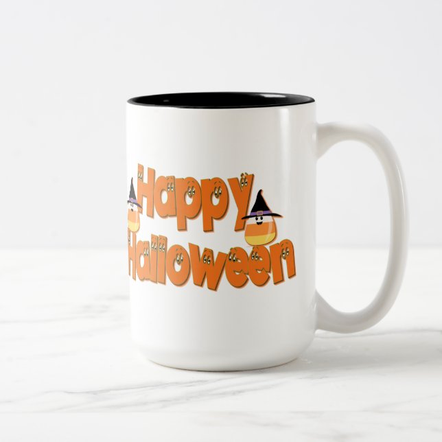 Happy Halloween Whimsical Text Mug (Right)