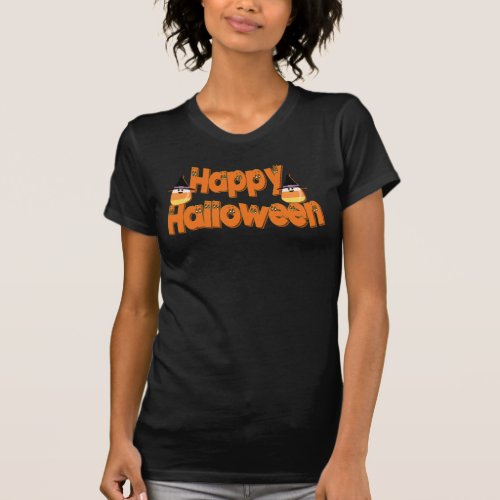 Happy Halloween Whimsical Text T_Shirt