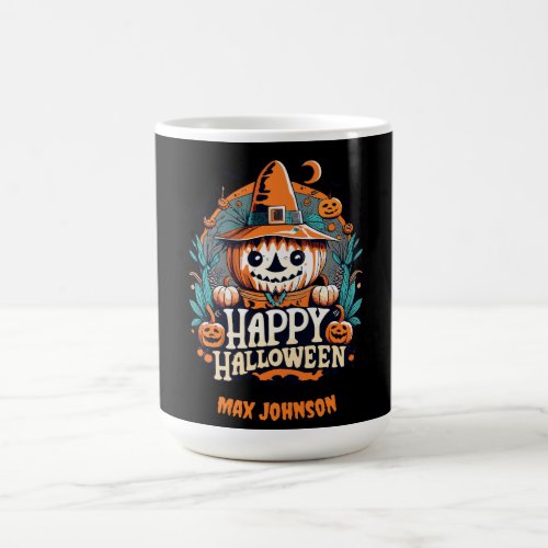 Happy Halloween _ Wickedly Wonderful Orange Black Coffee Mug