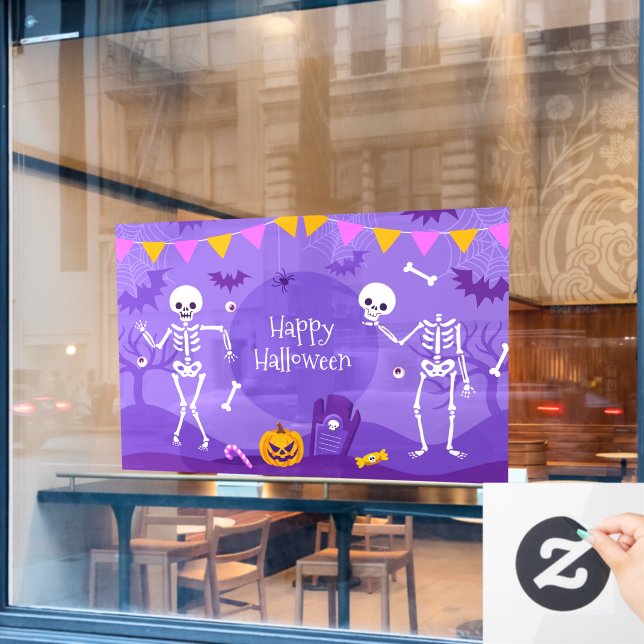 Happy Halloween Window Cling (Cafe Window)