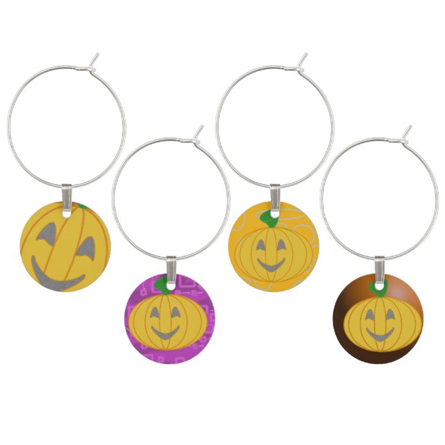 Happy Halloween Wine Charm (Staggered)