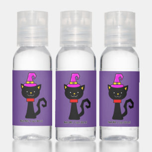 Happy Halloween   Witch Black Cat Hand Sanitizer