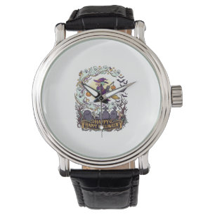 Happy Halloween Witch Broom Black Cat Ghosts_1 Watch