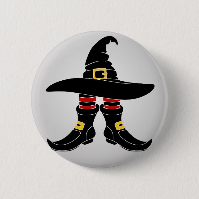 Happy Halloween Witch Button (Front)