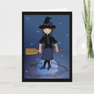 Happy Halloween Witch Card