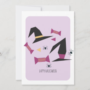 Happy Halloween Witch Confetti Card