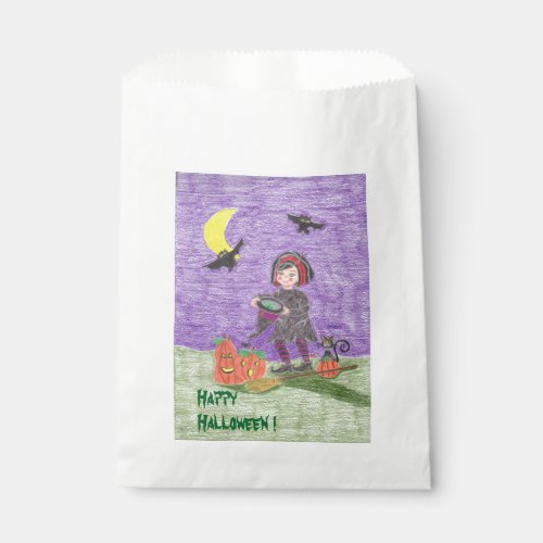 Happy Halloween witch favor bags