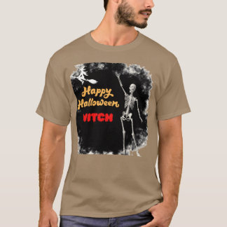 HAPPY Halloween Witch Funny Words 80s family T-Shirt