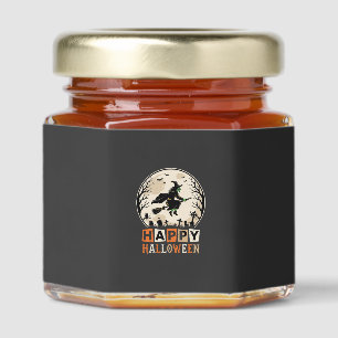 Happy Halloween Witch Moon Cemetery Design_1 Honey Jar Favors
