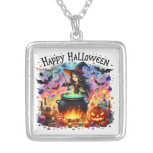 Happy Halloween Witch Necklace