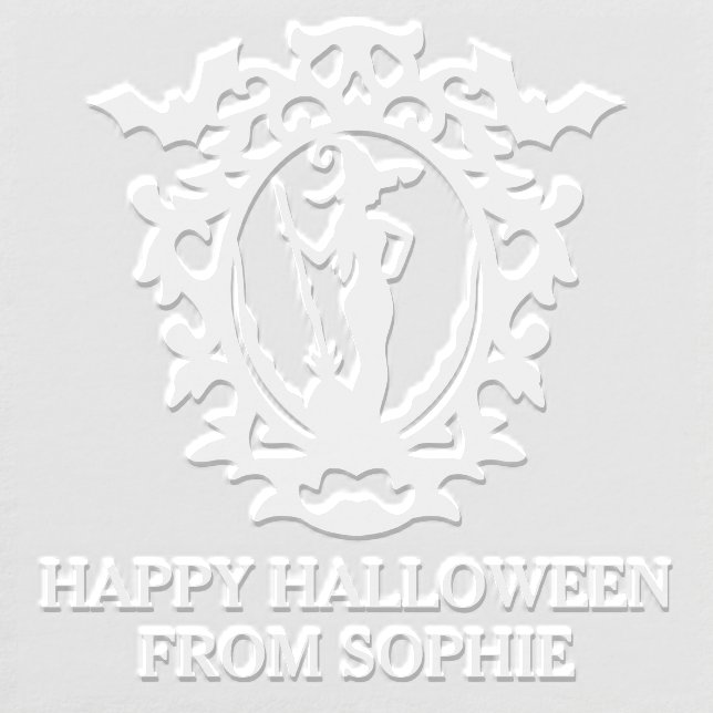 Happy Halloween Witch Personalized Name Embosser (Design)