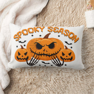 Happy Halloween Witch Pumpkin Spooky Season Lumbar Pillow
