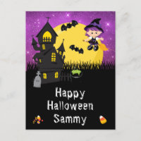 Happy Halloween Witch Purple