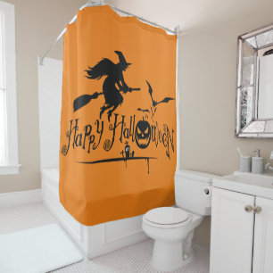 Happy Halloween Witch Shower Curtain