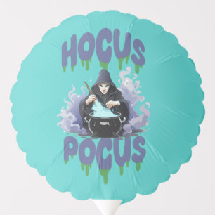 Happy Halloween Witch Stirring Their Potion Pot Balloon