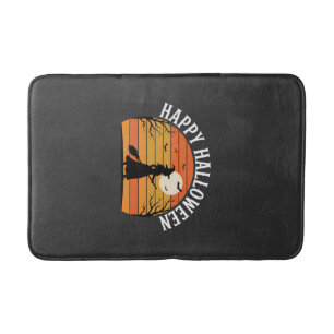 Happy Halloween Witch Sunset Design_1 Bath Mat