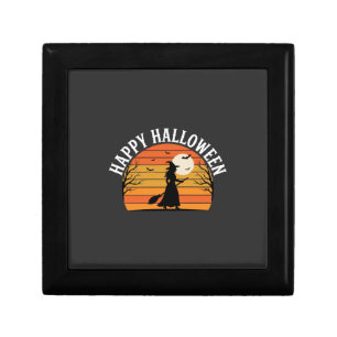 Happy Halloween Witch Sunset Design_1 Gift Box