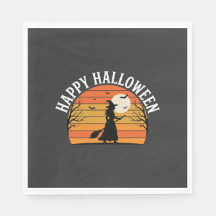 Happy Halloween Witch Sunset Design_1 Napkins