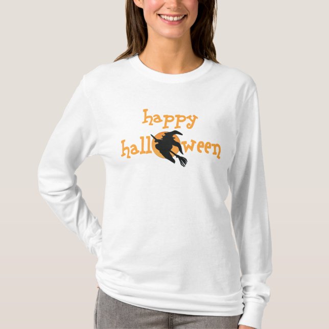 Happy Halloween Witch T-shirt (Front)