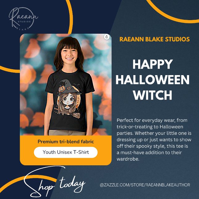 Happy Halloween Witch Tri-Blend Youth T-Shirt  Tri-Blend Shirt (Creator Uploaded)
