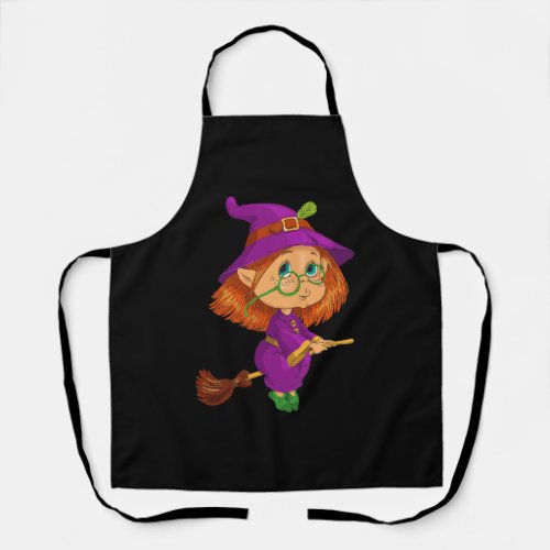 Happy Halloween witch vector image kids picture Apron