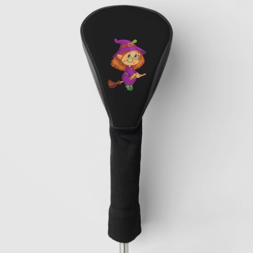 Happy Halloween witch vector image kids picture Golf Head Cover