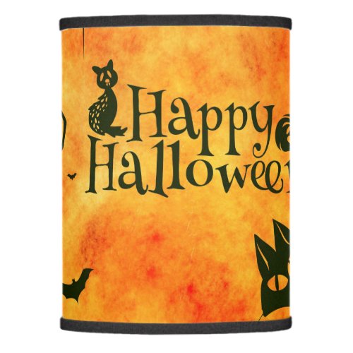 Happy Halloween Witches Cats Spiders and Pumpkins Lamp Shade