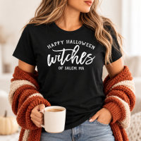 Happy Halloween Witches Custom Town Womens
