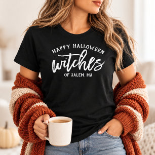 Happy Halloween Witches Custom Town Womens Tri-Blend Shirt