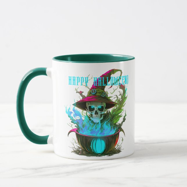 Happy Halloween! Witches Skull Mug (Left)