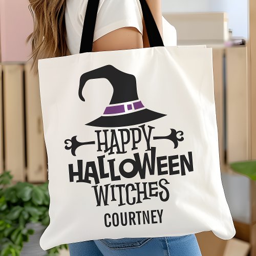 Happy Halloween Witches Trick Or Treat Candy Tote Bag