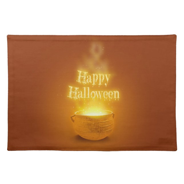 Happy Halloween Witch's Caldron Placemat (Front)