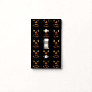 Happy Halloween Witchy Eyes And Pumpkin Nose Light Switch Cover
