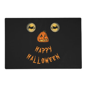 Happy Halloween Witchy Eyes And Pumpkin Nose Placemat