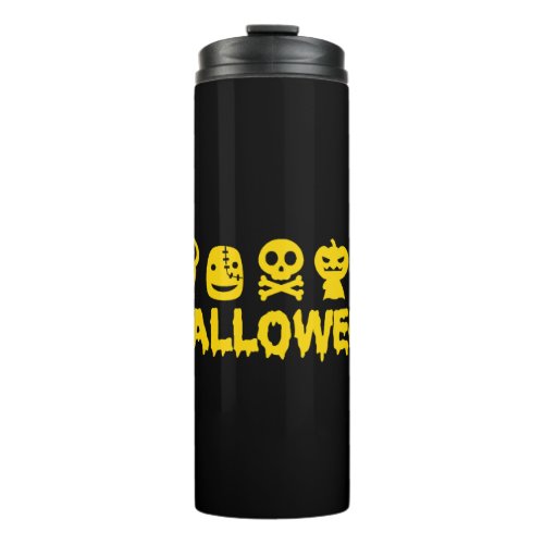 Happy Halloween with Halloween Symbols Thermal Tumbler