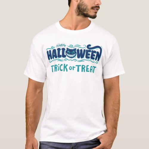 Happy Halloween with Smiling Cat Face T_Shirt