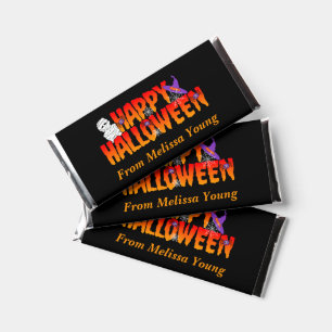 Happy Halloween With Text Hershey Bar Favors