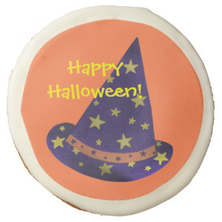 Happy Halloween Wizard Hat Cookies