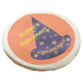 Happy Halloween Wizard Hat Cookies (Angled)