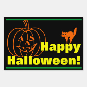 Happy Halloween Yard Sign
