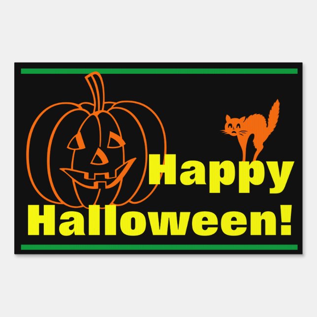 Happy Halloween Yard Sign (Front)