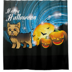 Happy Halloween Yorkie Shower Curtain